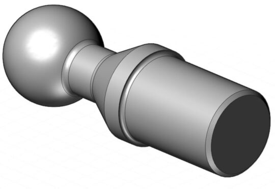 SPHERE Ø 50 AVEC PARTIE CYLINDRIQUE Ø 45, BRUT