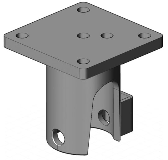 PALIER SPHERIQUE Ø 50, AVANT, DROIT (Ø 16/12 MM), ZINGUE AU FEU