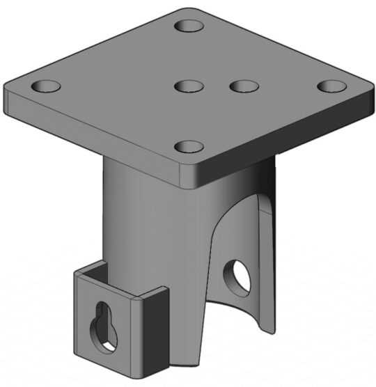 PALIER SPHERIQUE Ø 50, ARRIERE, GAUCHE (Ø 16/12 MM), ZINGUE AU FEU