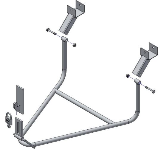 CORBEILLE SUPPORT DE ROUE Ø 630-730 MM, ZINGUE AU FEU