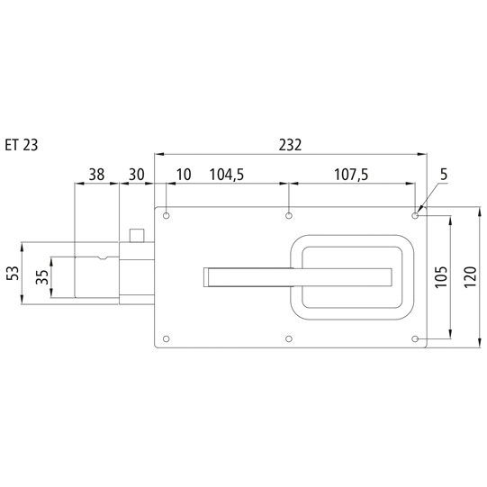 FERMETURE A VERROU SCHMIDLI, POUR PROFIL 25 MM, ZINGUEE