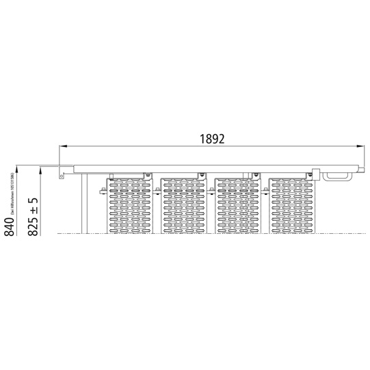 ESCABEAU DE SECURITE, COULISSANT, 5 MARCHES, ALU, B = 825 MM