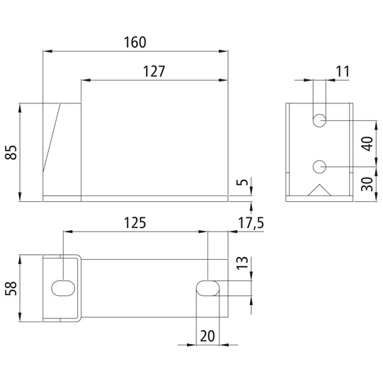 FIXATION PONT COURT, ZINGUE AU FEU, POUR RENAULT MASTER