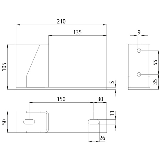 CONSOLE CHASSIS ZINGUEE AU FEU POUR FORD TRANSIT-RENAULT MASTER-FIAT-CITROEN