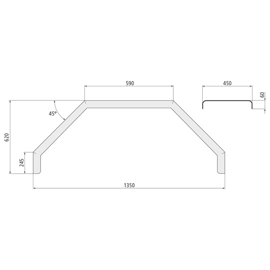 QA 135.45, AILE ALU STRIE 3/5 MM