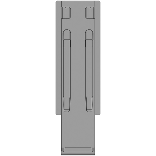 MONTANT CENTRAL K20, L = 400 MM, ALUMINIUM  RABATTABLE, A UNE FERMETURE
