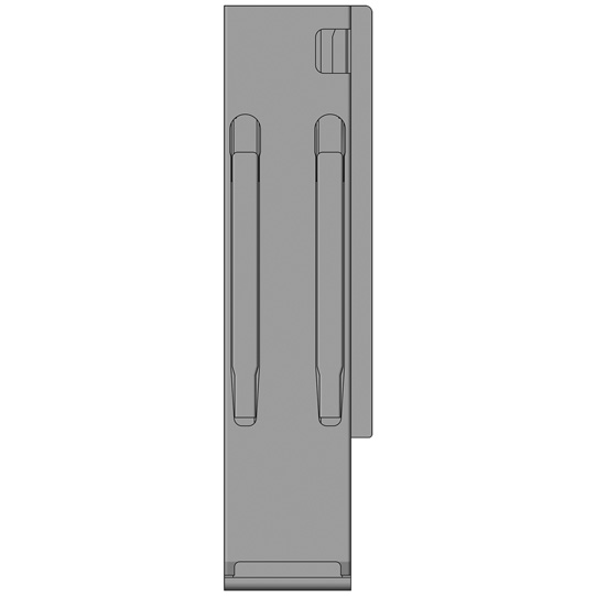 MONTANT K20 ARRIERE DROIT, L = 400 MM, ACIER RABATTABLE, A UNE FERMETURE
