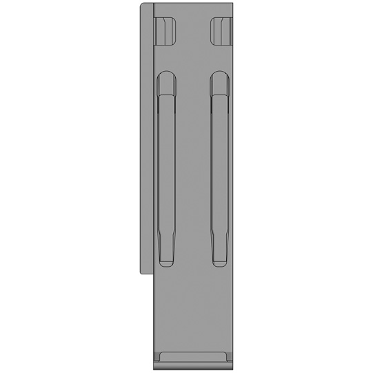 MONTANT K20 ARRIERE GAUCHE L = 400 MM, ACIER RABATTABLE, A UNE FERMETURE GAUCHE ET DROITE