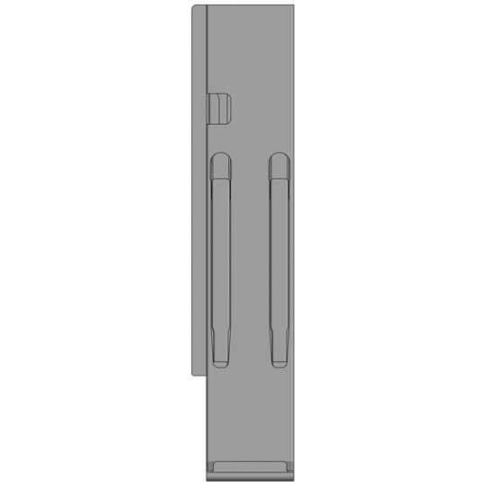 MONTANT K20 ARRIERE GAUCHE, L = 500 MM, ACIER RABATTABLE, A UNE FERMETURE