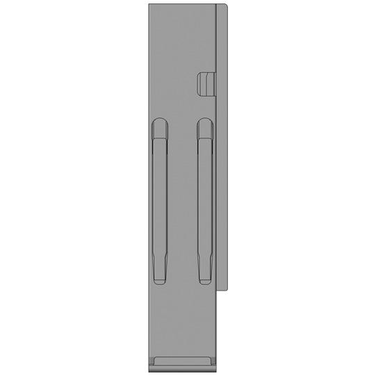 MONTANT K20 ARRIERE DROIT, L = 500 MM, ACIER RABATTABLE, A UNE FERMETURE