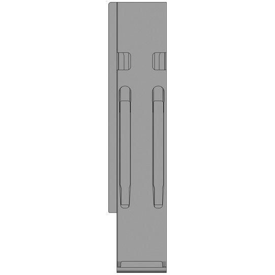 MONTANT K20 ARRIERE GAUCHE, L = 500 MM, ACIER RABATTABLE, A UNE FERMETURE GAUCHE ET DROITE