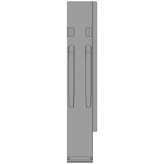 MONTANT ARRIERE K20, DROIT, L = 600 MM, ACIER A UNE FERMETURE GAUCHE ET DROITE