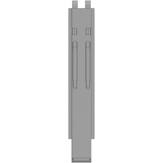 MONTANT CENTRAL KINNETOP K20, L = 800 MM, ALUMINIUM A UNE FERMETURE