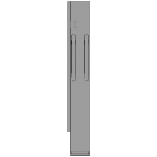 MONTANT ARRIERE K20 ,GAUCHE, L = 800 MM, ACIER A UNE FERMETURE
