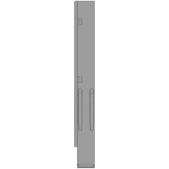 MONTANT ARRIERE K20, GAUCHE, L = 1000, ACIER AVEC 2 FERMETURES
