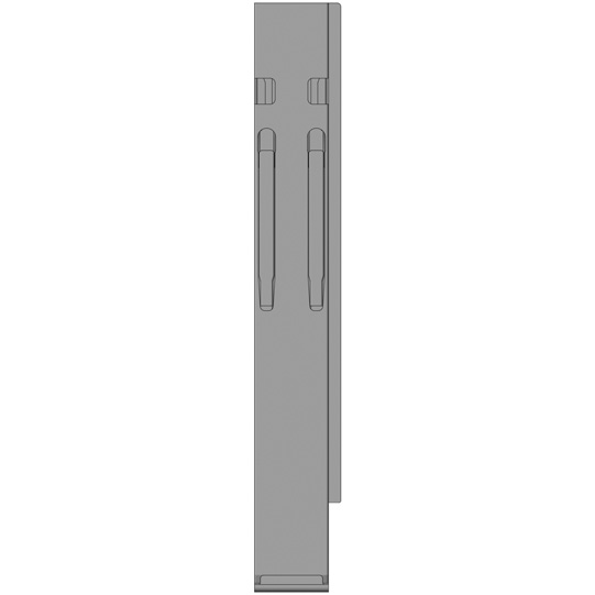 MONTANT ARRIERE K20, DROIT, L = 800 MM, ALUMINIUM A UNE FERMETURE GAUCHE ET DROITE