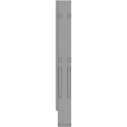 MONTANT ARRIERE K20, GAUCHE, L = 1000, ALU AVEC 4 FERMETURES