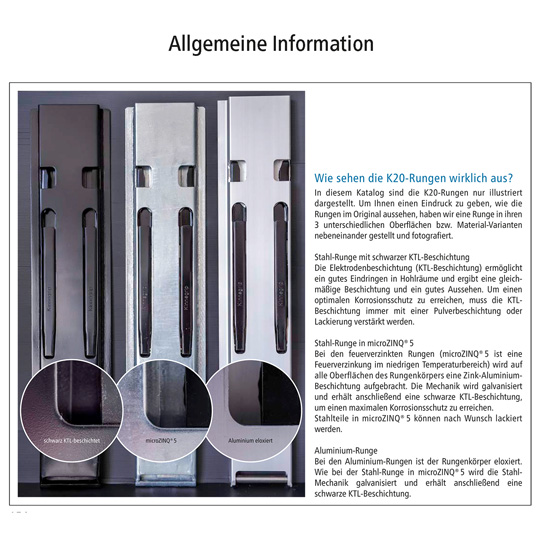 MONTANT CENTRAL KINNETOP K20, L = 600 MM, ACIER microZINQ® A UNE FERMETURE
