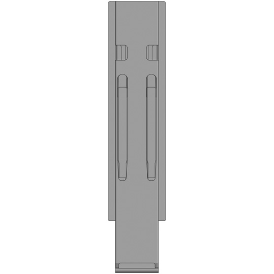 MONTANT CENTRAL K20, L = 600 MM, ALUMINIUM RABATTABLE, A UNE FERMETURE