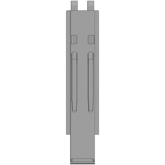 MONTANT CENTRAL KINNETOP K20, L = 600 MM, ALUMINIUM A UNE FERMETURE