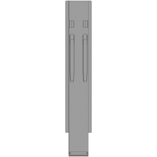 MONTANT CENTRAL K20, L = 800 MM, ALUMINIUM RABATTABLE, A UNE FERMETURE