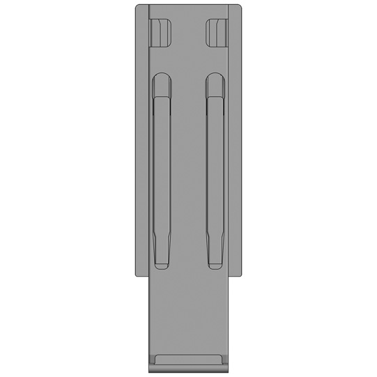 MONTANT K20 CENTRAL, L = 400 MM, ACIER RABATTABLE, A UNE FERMETURE