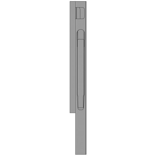 MONTANT K20 AVANT DROIT, L = 400 MM, ALUMINIUM A UNE FERMETURE