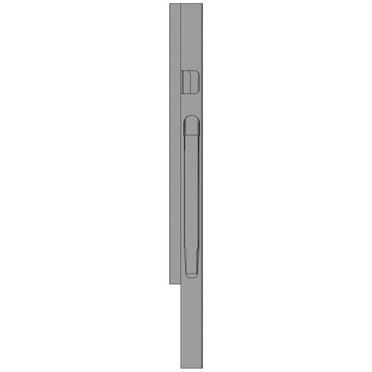 MONTANT K20 AVANT DROIT, L = 500 MM, ALUMINIUM A UNE FERMETURE