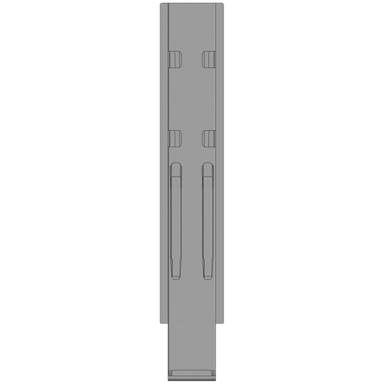 MONTANT CENTRAL K20, L = 800 MM, ACIER, AVEC 4 FERMETURES