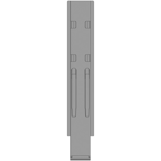 MONTANT CENTRAL K20, L = 800 MM, ALUMINIUM AVEC 4 FERMETURES