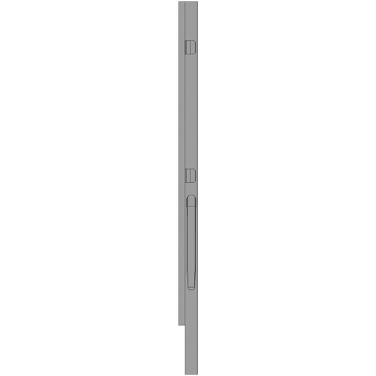 MONTANT AVANT K20 DROIT, L = 1000, ALU AVEC 2 FERMETURES