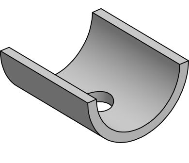 SUPPORT ALU POUR TUBE DE BACHE, R 24, ART. NO 5012.12.0.AL