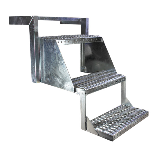 MARCHEPIED ZINGUE, RABATTABLE DEUX FOIS, CONSOLE FIXE