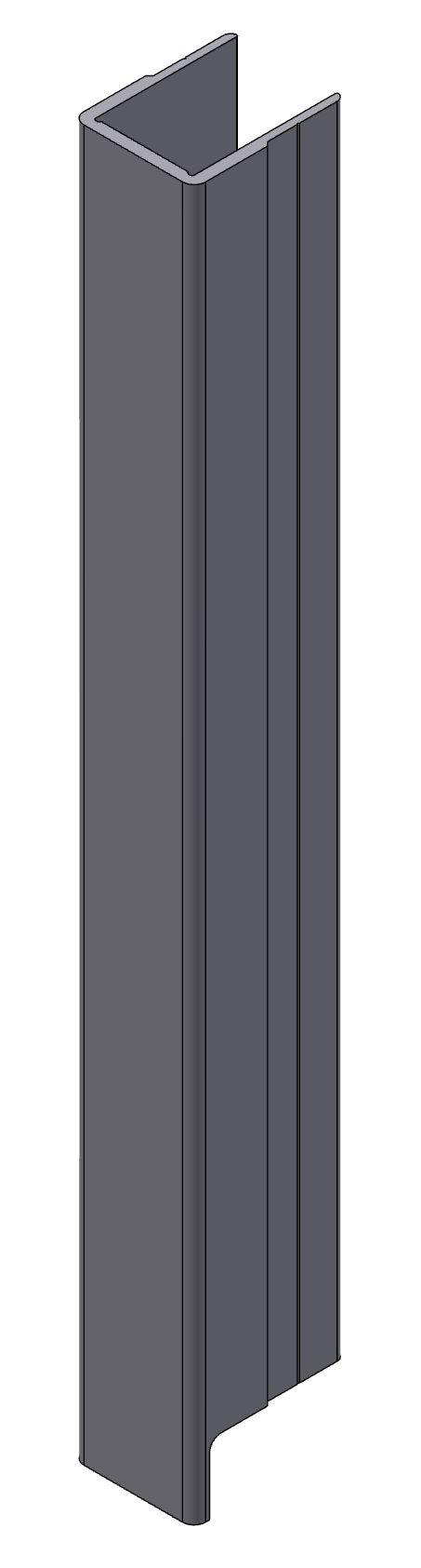 BORDURE EXTREMITE DROITE BRUTE, L = 600 MM