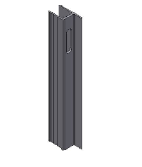 BORDURE EXTREMITE GAUCHE BRUTE, L = 600 MM, AVEC TROU POUR FERMETURE