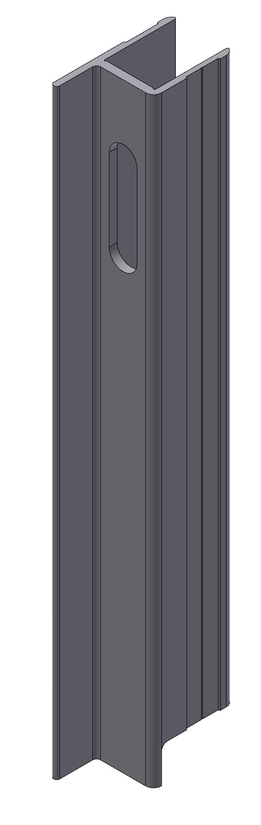 BORDURE EXTREMITE DROITE ELOXE, L = 300 MM, AVEC TROU POUR FERMETURE