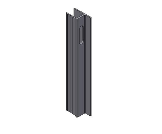 BORDURE EXTREMITE GAUCHE ELOXE, L = 300 MM, AVEC TROU POUR FERMETURE