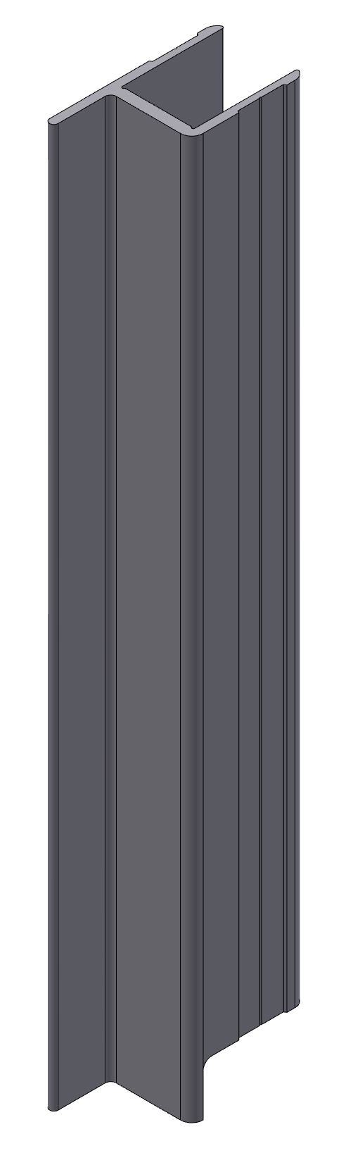 BORDURE EXTREMITE DROITE ELOXE, L = 400 MM