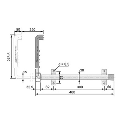 ARRET DE PORTE EXTENSIBLE EN INOX