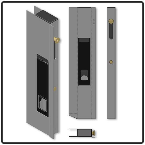 FERMETURE DE RIDELLE "OPEN TOP", AVEC BATTUE, DROITE, L = 413 MM
