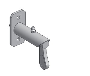 ARRET A RESSORT ø 10 MM, ZINGUE AVEC GRAISSEUR  ET PLAQUE DE FIXATION 30 x 3 x 60 MM