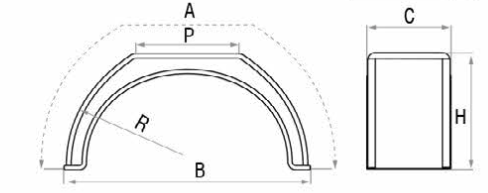 AILE MEPLAT, POLYPROPYLENE Ø = 900 mm; B= 310 mm; H=480 mm