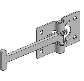 ARRET DE PORTE, INOX, L = 88 MM