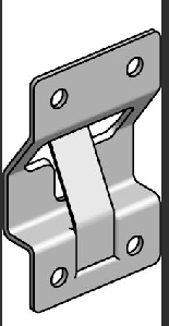 CONTREPIECE EN I N O X, A APPLIQUER POUR ARRET DE PORTE