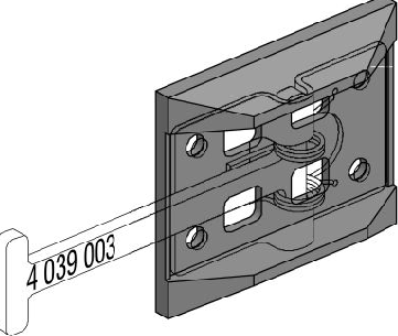 SUPPORT PLASTIQUE POUR CONTREPIECE A APPLIQUER