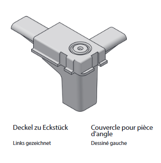 COUVERCLE POUR PIECE D'ANGLE, GAUCHE, 3C 827 A3