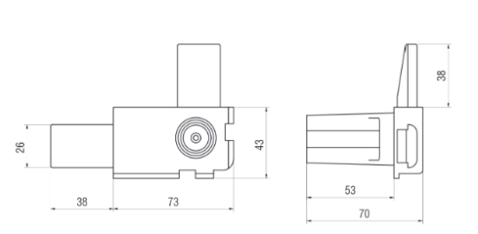 COUVERCLE POUR PIECE D'ANGLE, GAUCHE, 3C 827 A3