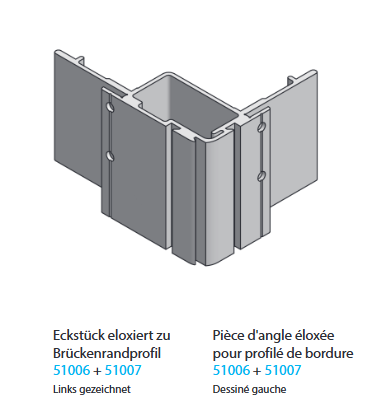 PIECE D'ANGLE, ELOXEE, DROITE