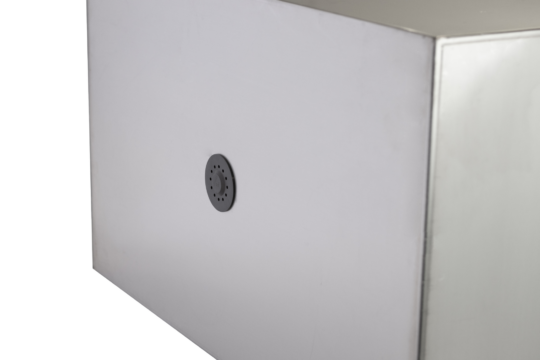 COFFRE INOX COUVERCLE MAT, 2 FERMETURES 800X400X400
