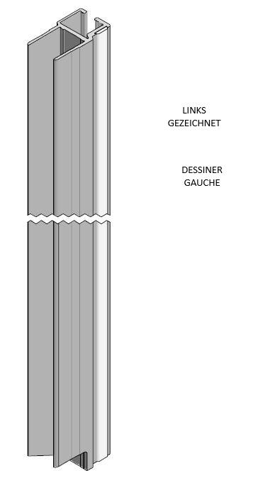 BORDURE D'EXTREMITE LATERALE DROITE,  ELOXEE,  AVEC POLYAMIDE,   L=413 MM,  POUR KINNEGRIP K20